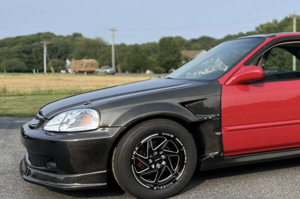 NVYCOMPOSITEEK9FENDERCUT1CARBON HONDA CIVIC EK3/9 2000 F. WIDE JS VENT + F.CUTOUT