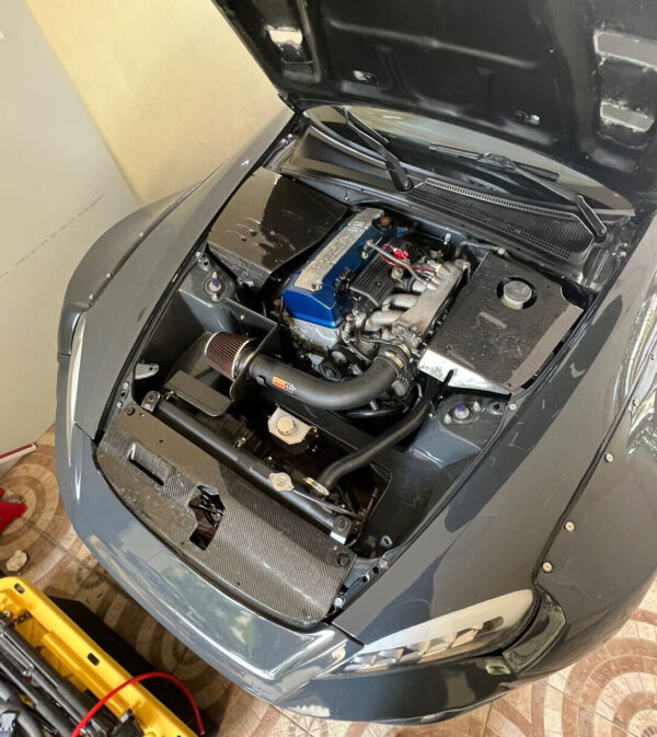 COOLING PLATE + ENGINE BAY COVER BATERRY AND FUILD COVER IN CARBON FIBER